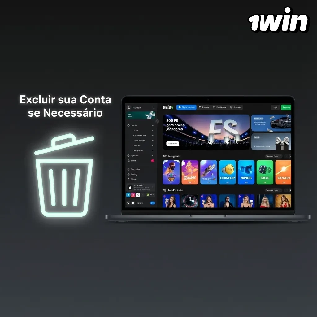 User accessing account deletion settings on a gaming platform for responsible gambling self-exclusion