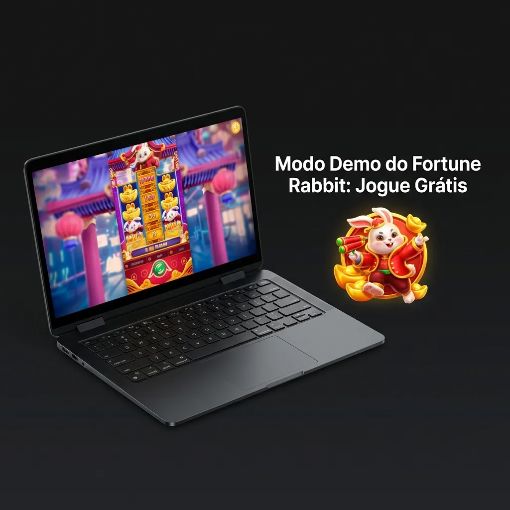Tela de jogo Fortune Rabbit em modo demo na plataforma 1win mostrando créditos virtuais e recursos de apostas
