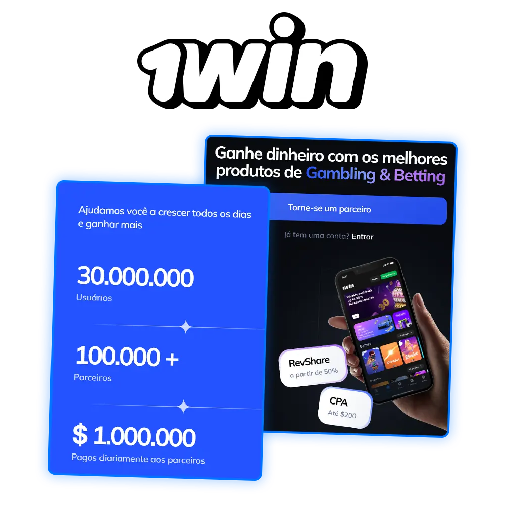 Junte-se ao programa de afiliados 1win e comece a ganhar dinheiro.